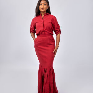 Ensemble Femme rouge bordeaux - Sophistication romantique