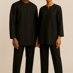 Ensemble minimaliste noir unisexe