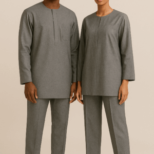 Ensemble unisexe gris chiné