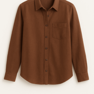 CHEMISE CASUAL MARRON CARAMEL